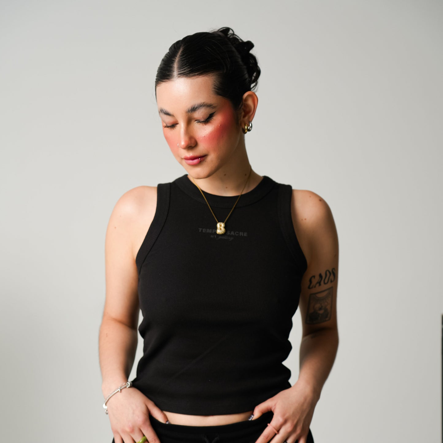 Lienzo Tank Top Negro