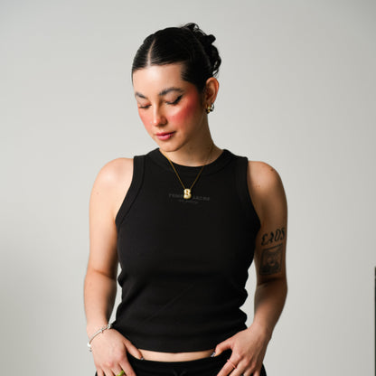Lienzo Tank Top Negro
